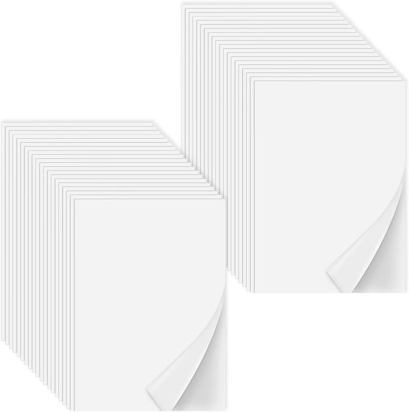 Iffitya Iron On Adhesive Sheets 40PCS, Heavy Weight Double-Sided Heat Melt Fabric Glue Sheet, A4 Size Fusible Adhesive Sheets, Press-on Patch Iron On Tape, Fusible Interfacing for Sewing, Heat and Bond - Image 1